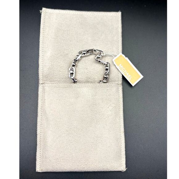 Michael Kors MKJ835700040 Premium Astor Link Womens Silver Plated Bracelet NIBWT - Picture 10 of 17